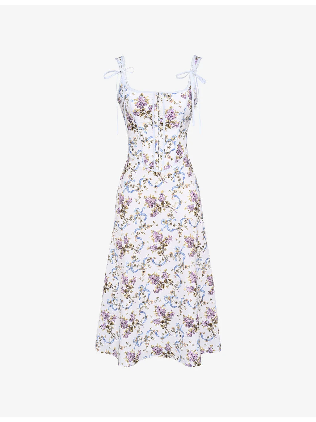 Dionne Print Cotton Midi Dress - 1