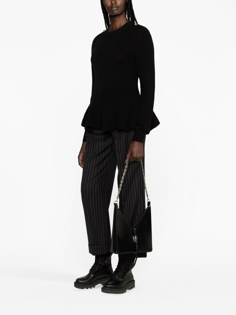 Alexander McQueen button-embellished peplum jumper outlook