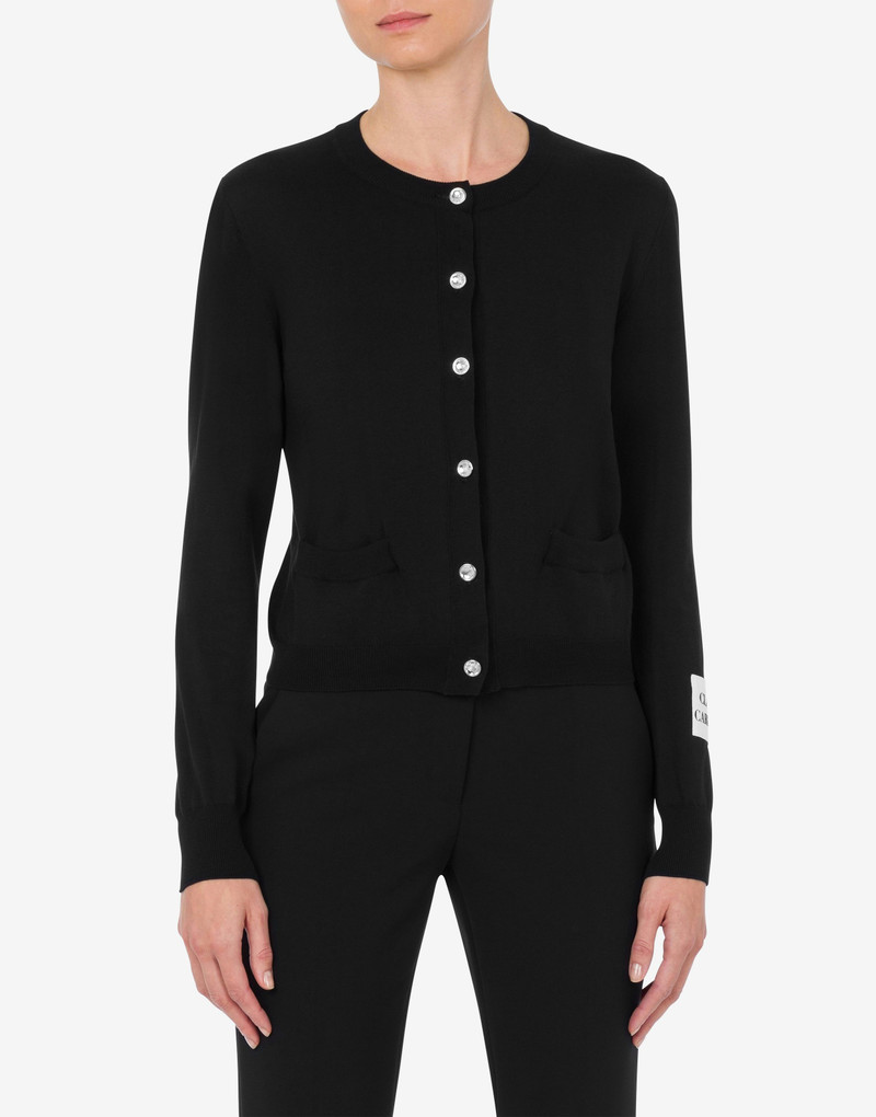 JEWELED BUTTONS COTTON KNIT CARDIGAN 8