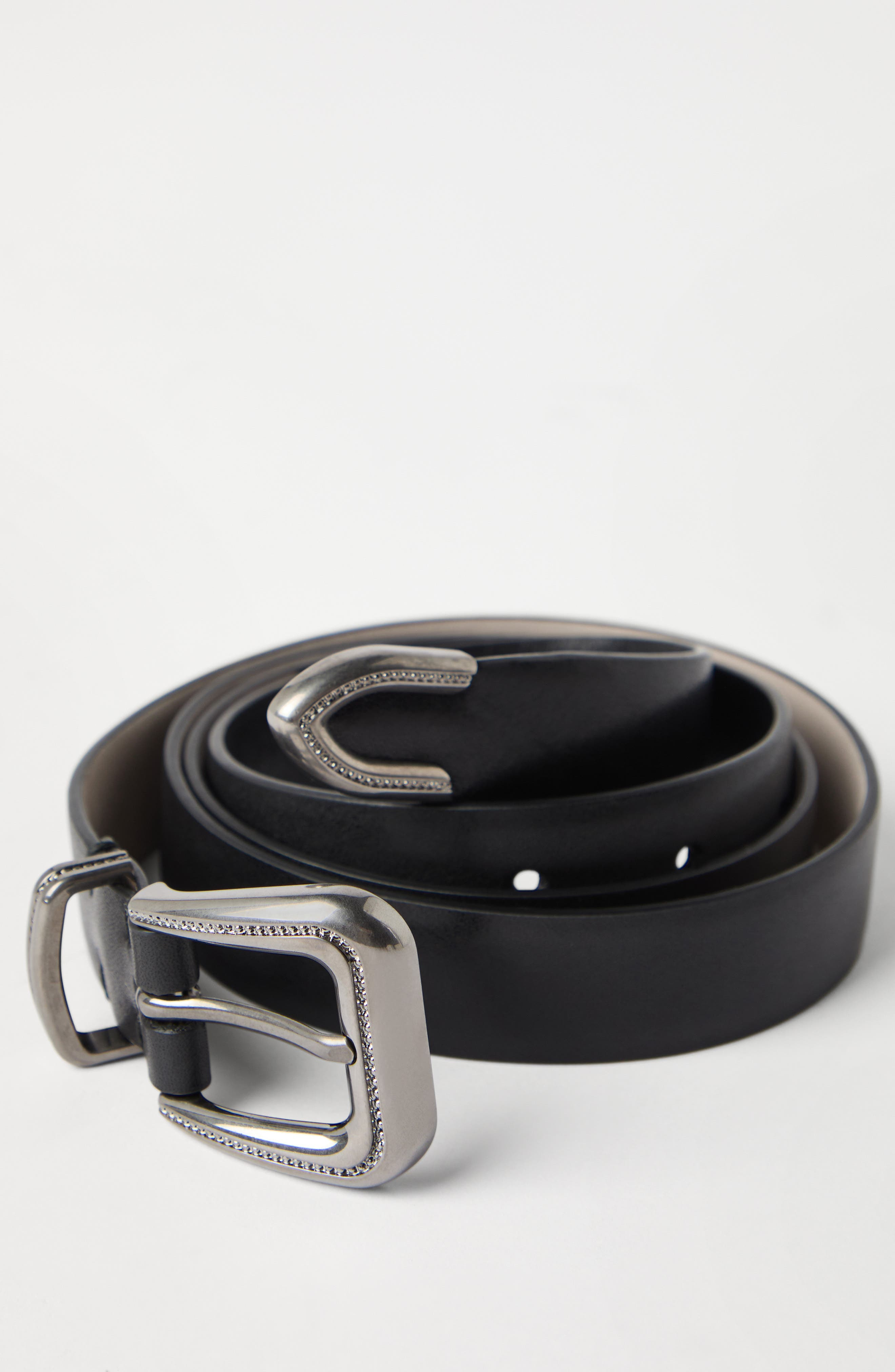 Brunello Cucinelli Vachetta belt with monili in Black at Nordstrom - 3