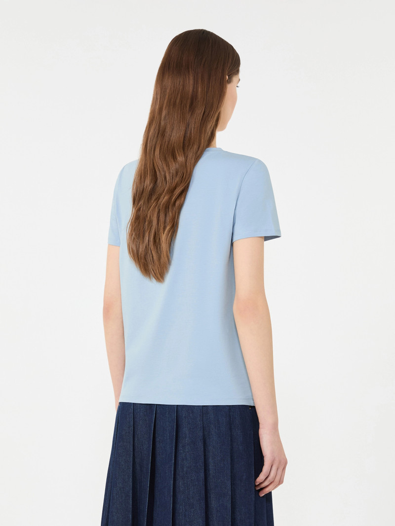 MULTIB Basic cotton jersey T-shirt - LIGHT BLUE 4