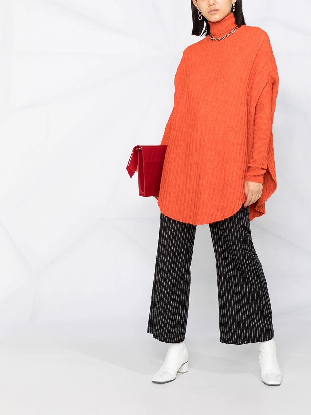 oversize turtleneck top - 2