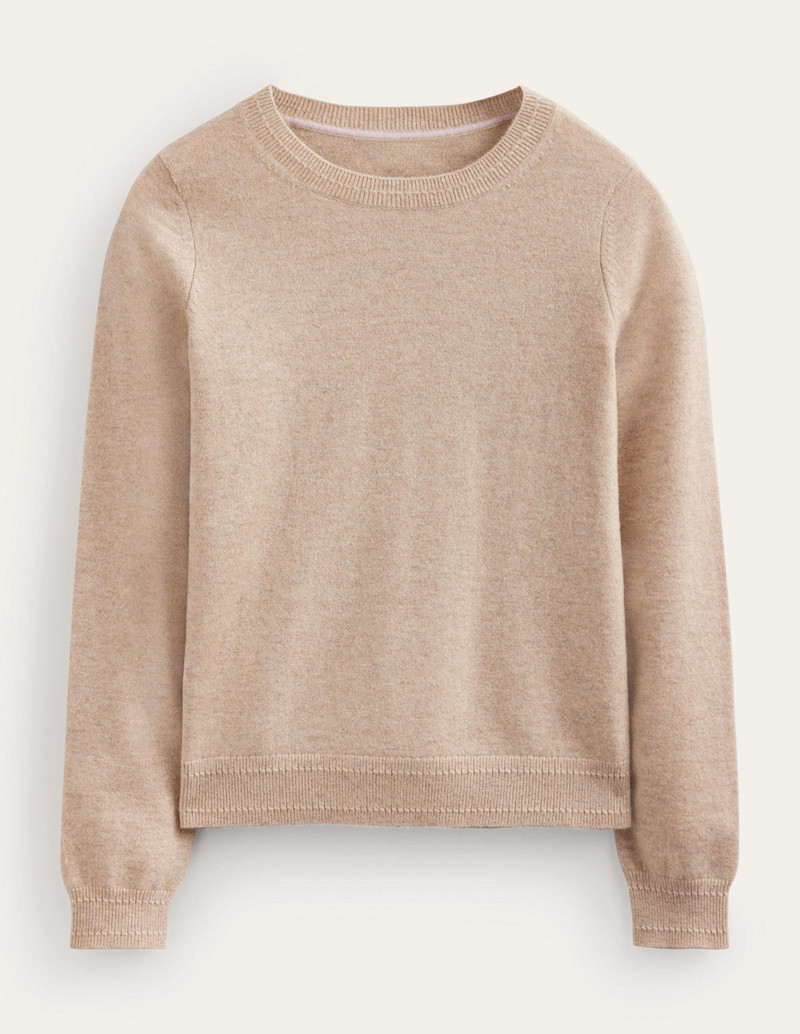 Eva Cashmere Crew Neck Sweater-Chinchilla Melange 9