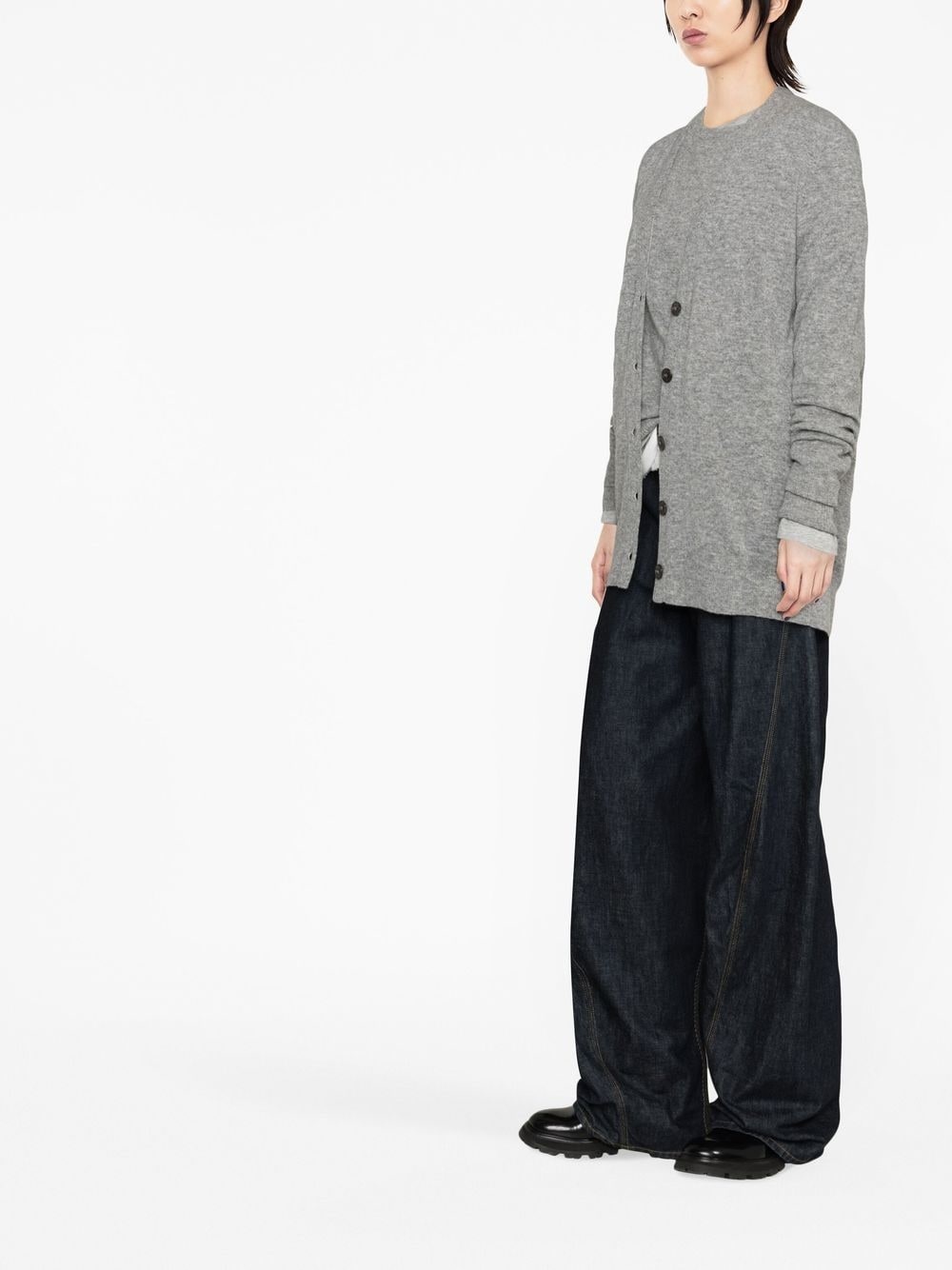 V-neck long-sleeve cardigan - 3