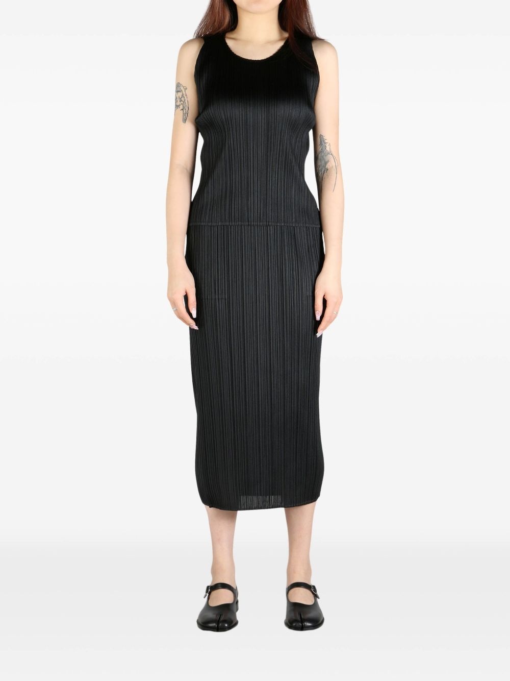 pleated tank top - 2