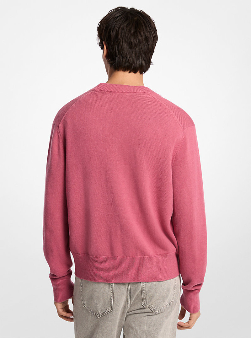 MICHAEL KORS Wool and Cotton Blend Polo Sweater outlook