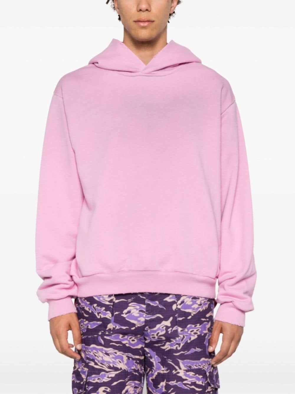 logo-print distressed hoodie - 4