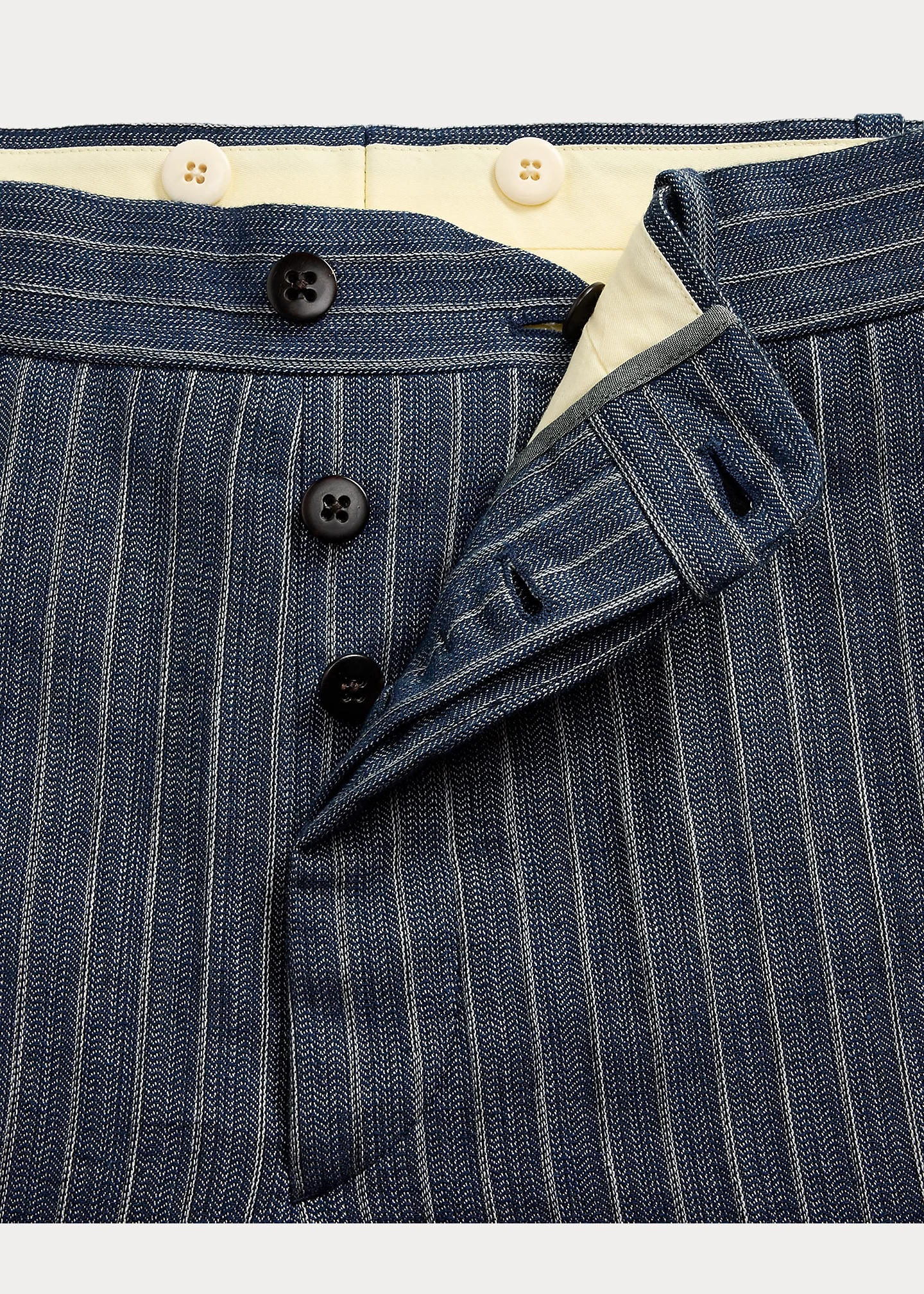 Slim Striped Herringbone Suit Trouser - 7