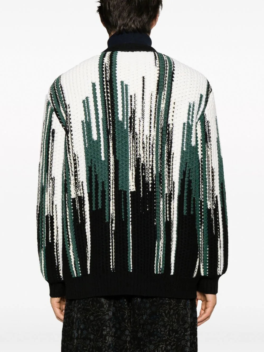 GRAPHIC-PRINT BUTTONED CARDIGAN - 5