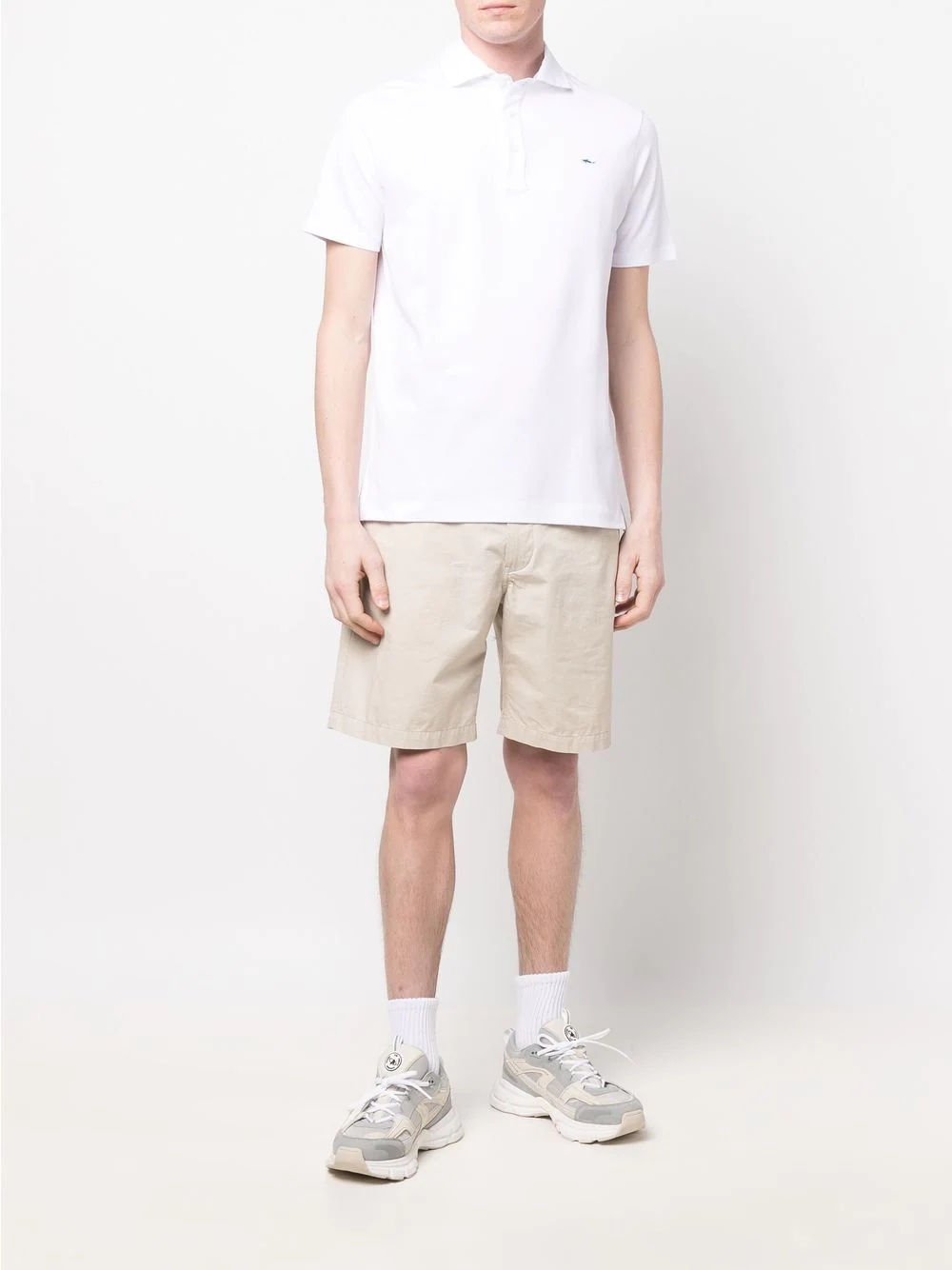 embroidered logo polo shirt - 3