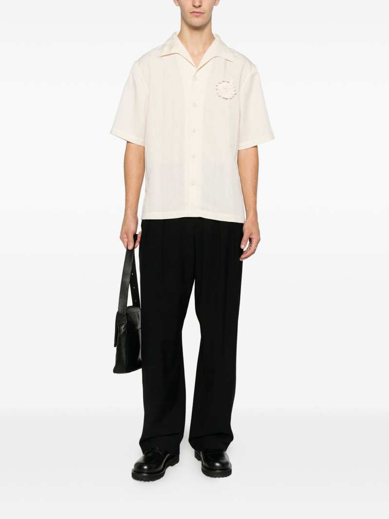 Sandro embroidered-detail short-sleeve shirt outlook