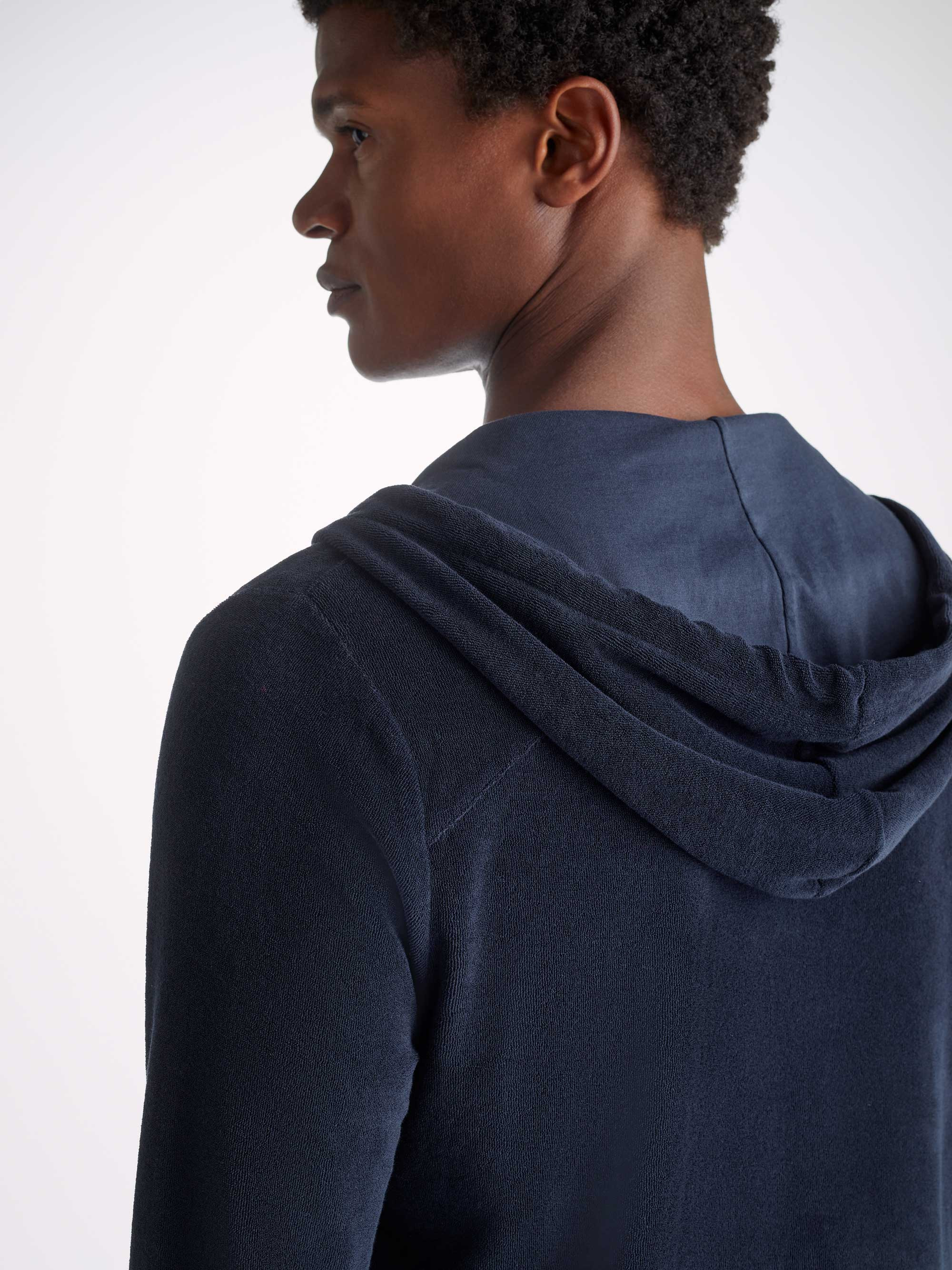 Men's Hoodie Isaac Terry Cotton Navy - 5
