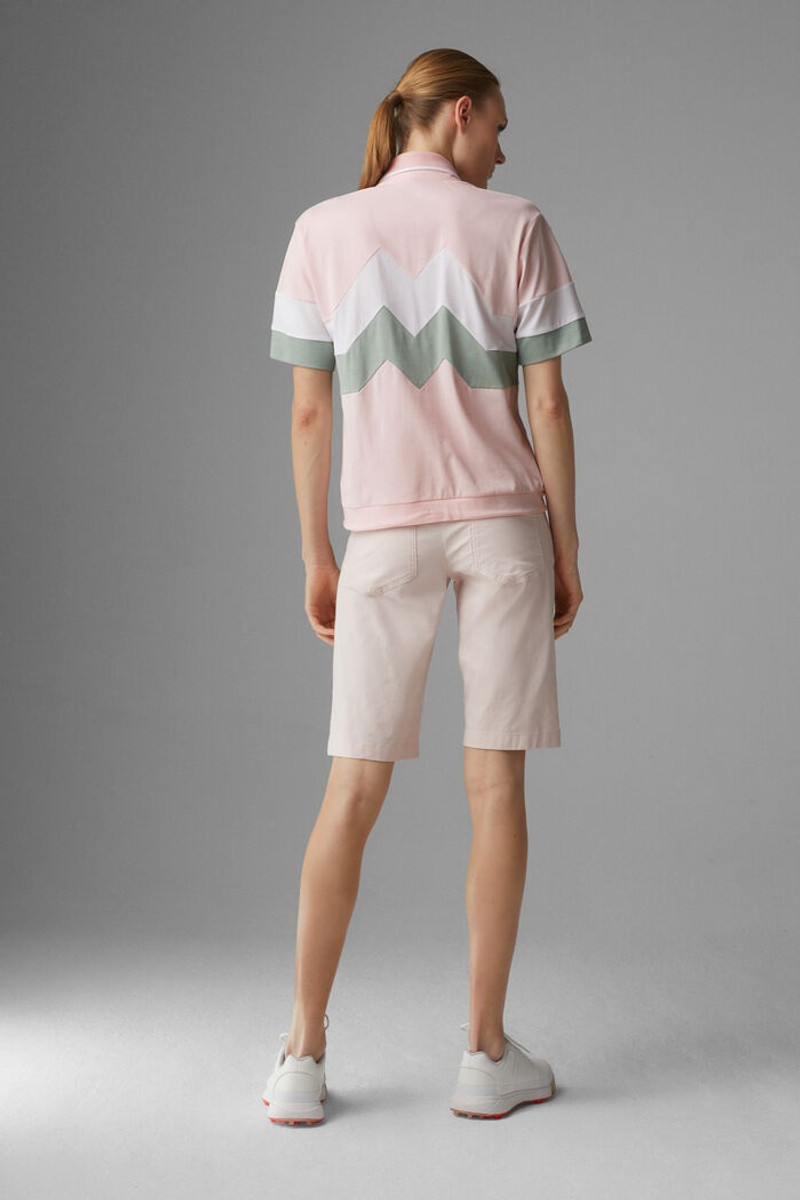 Anabel Polo shirt in Pink/Gray/White 3