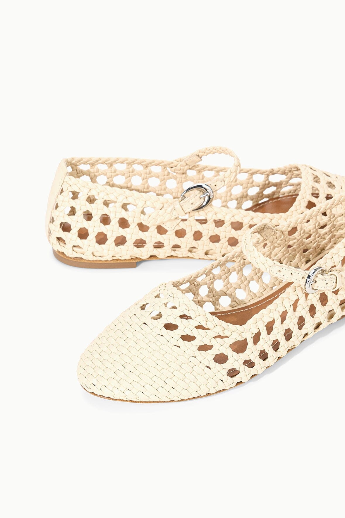 STAUD NELL MARY JANE FLAT CREAM - 6