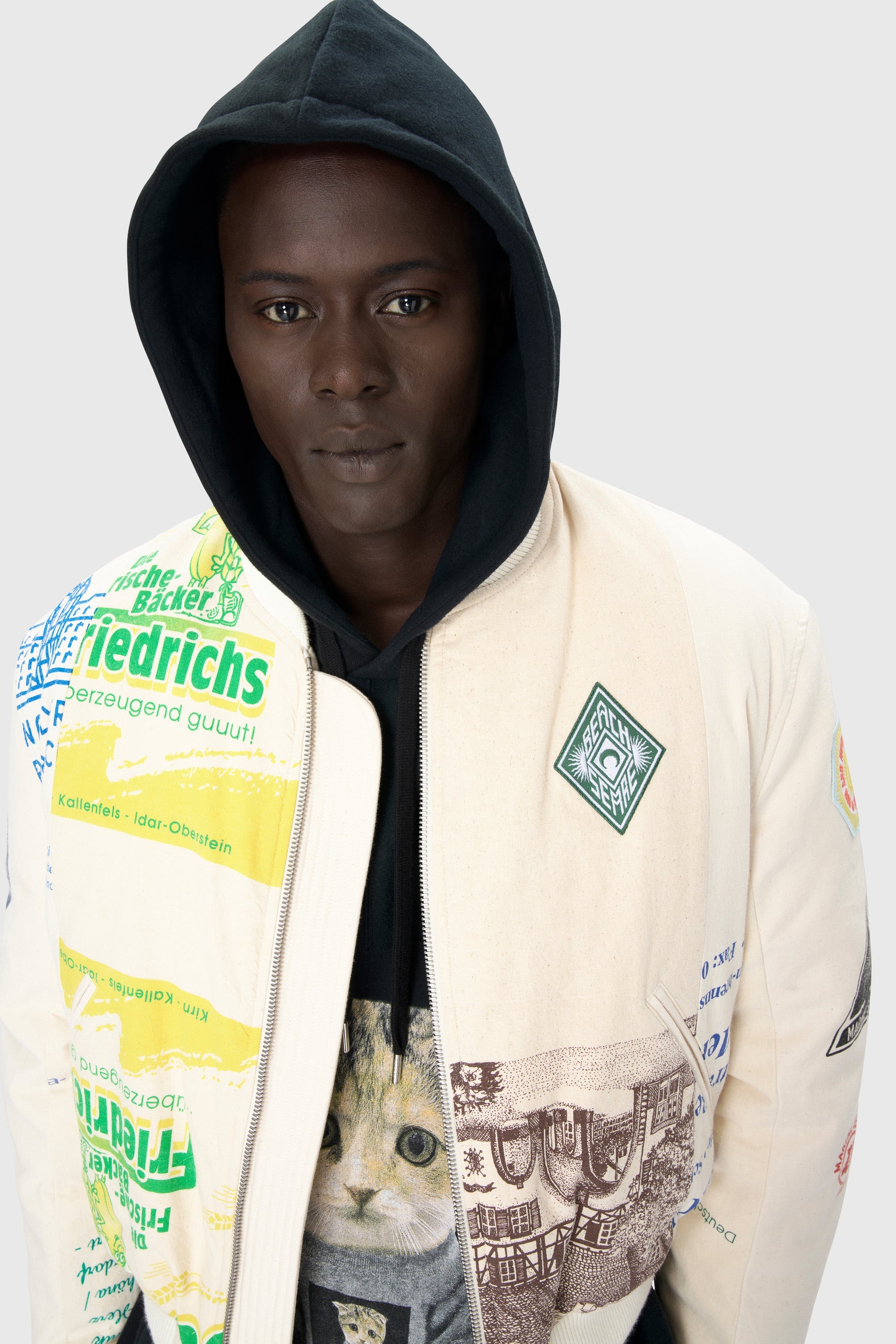 Regenerated Tote Bags Bomber Jacket - 5