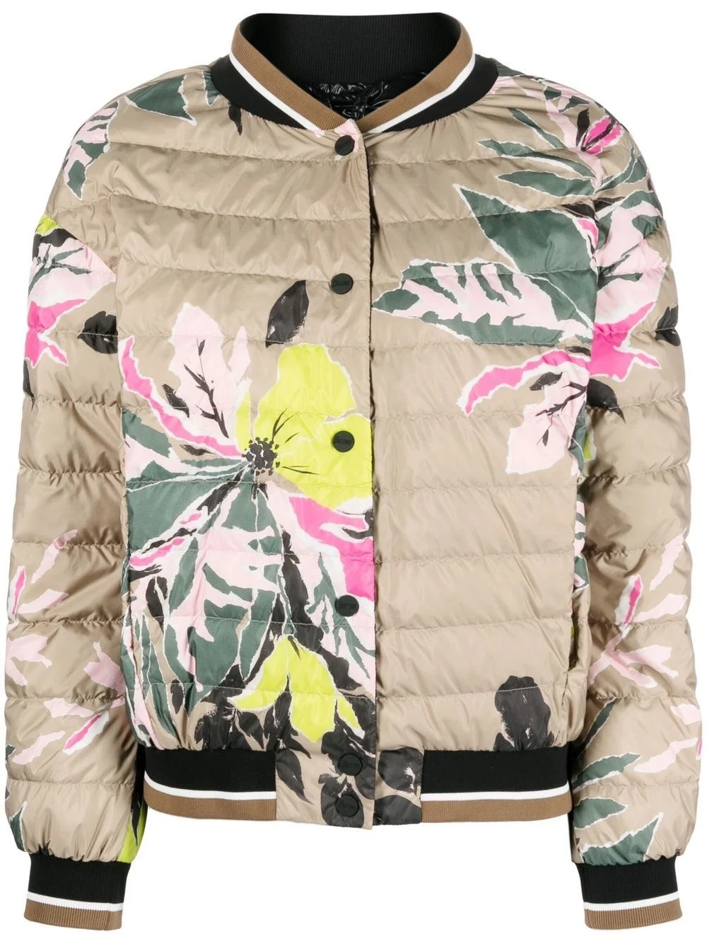 Beta Flower padded bomber jacket - 1