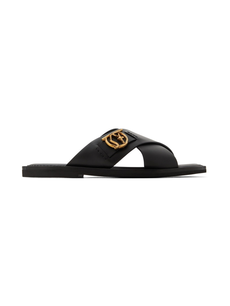 Black Logan Sandals - 1