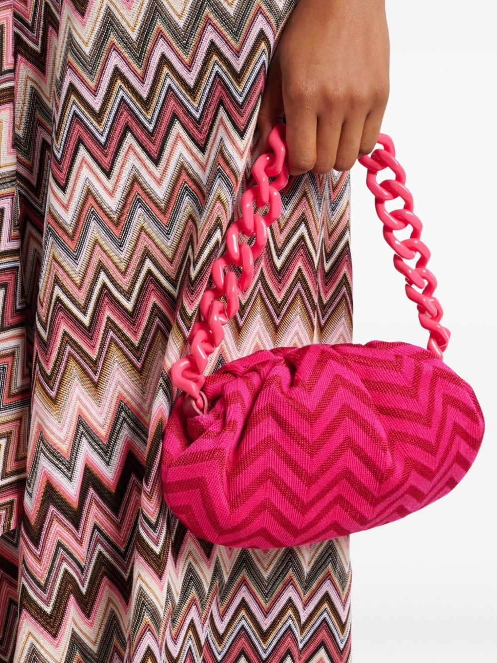 large Zigzag-pattern clutch bag - 3