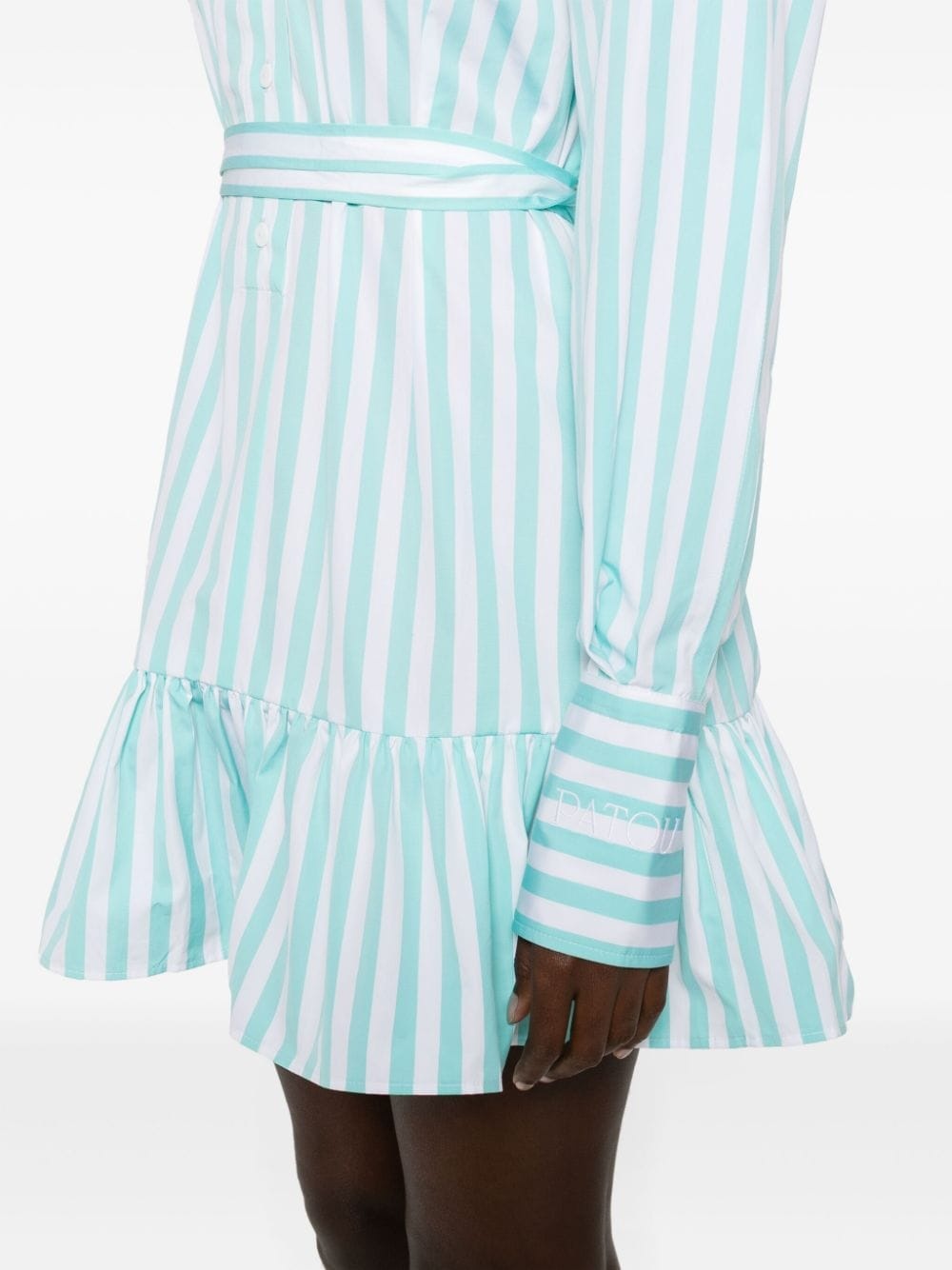 striped ruffled mini dress - 5