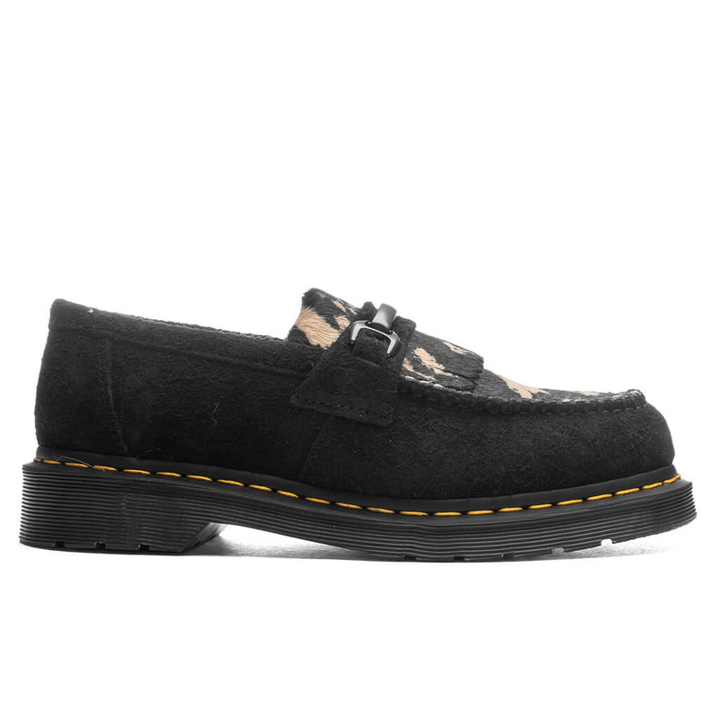 ADRIAN SNAFFLE - BLACK NAPPED SUEDE/BEIGE CONTRAST HAIR ON - 1