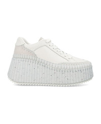 スニーカー Chloe FW25 NAMA DOUBLE SOLE (CHC24U02IBD 101) Chloé Nama wedge sneakers for Women - White in UAE | Level Shoes