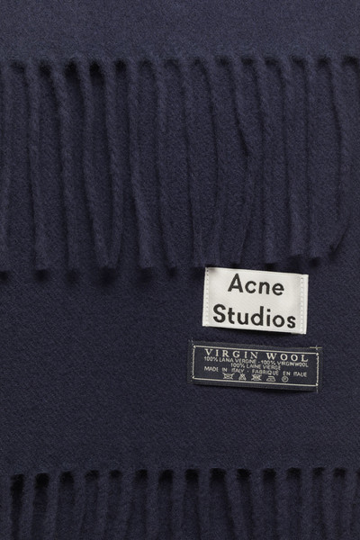 Acne Studios Oversized scarf navy blue outlook