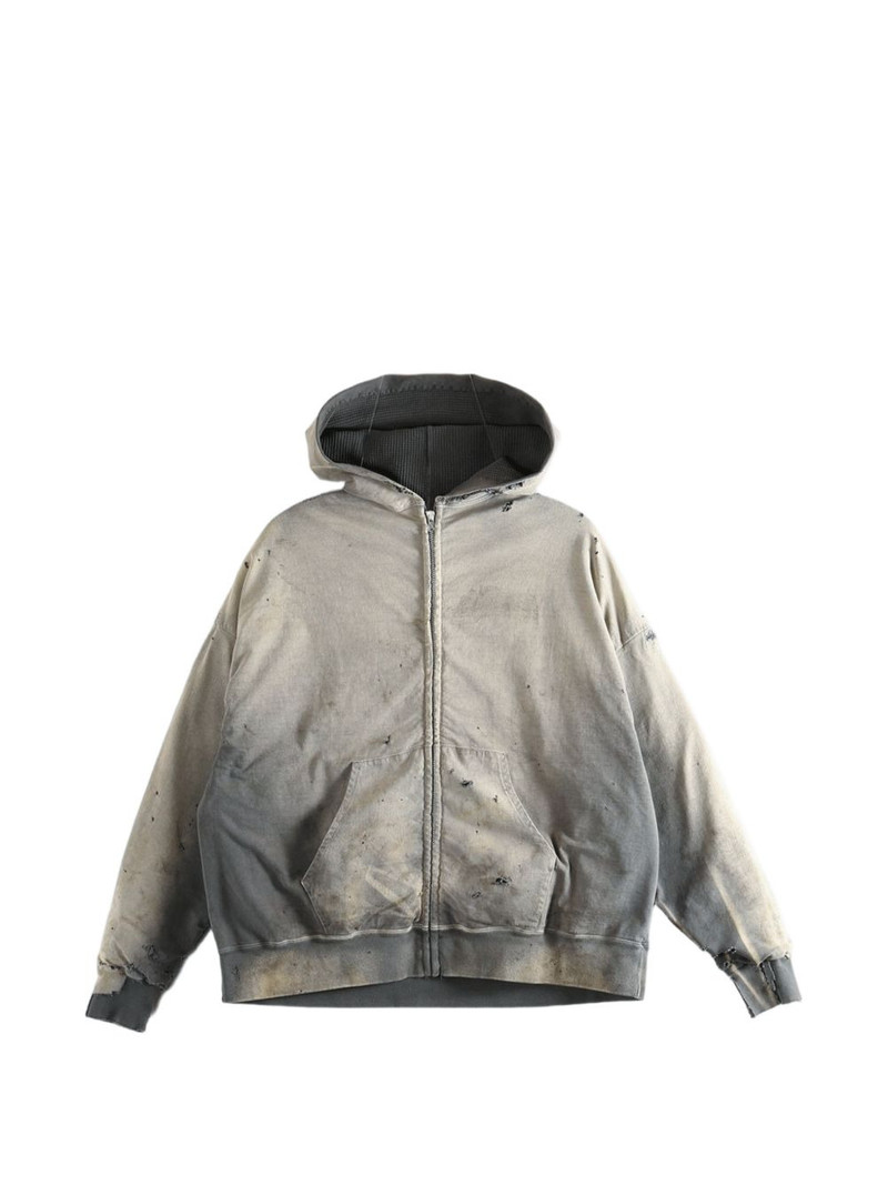 distressed-finish hoodie 1