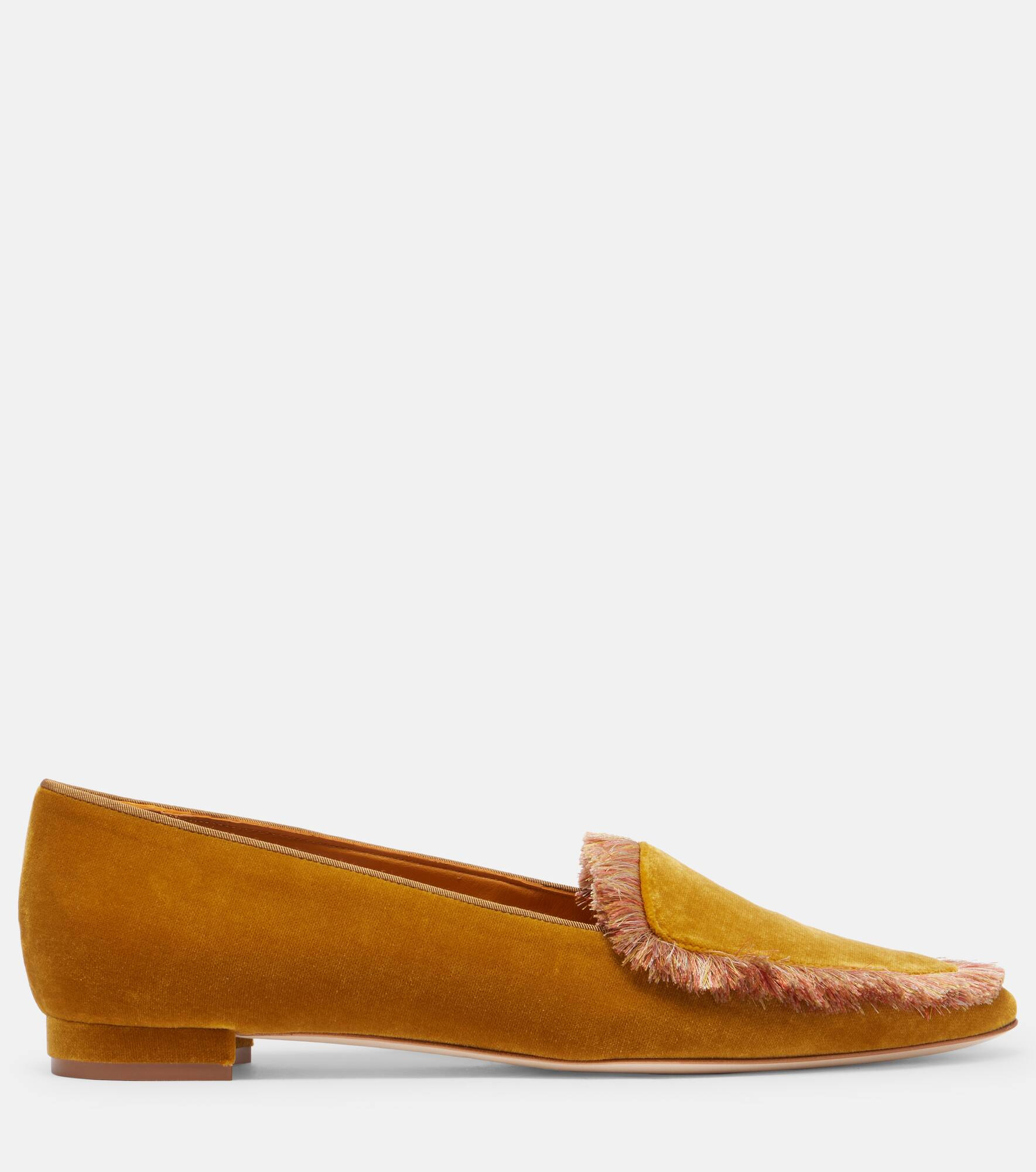 Agofran fringed velvet loafers - 4
