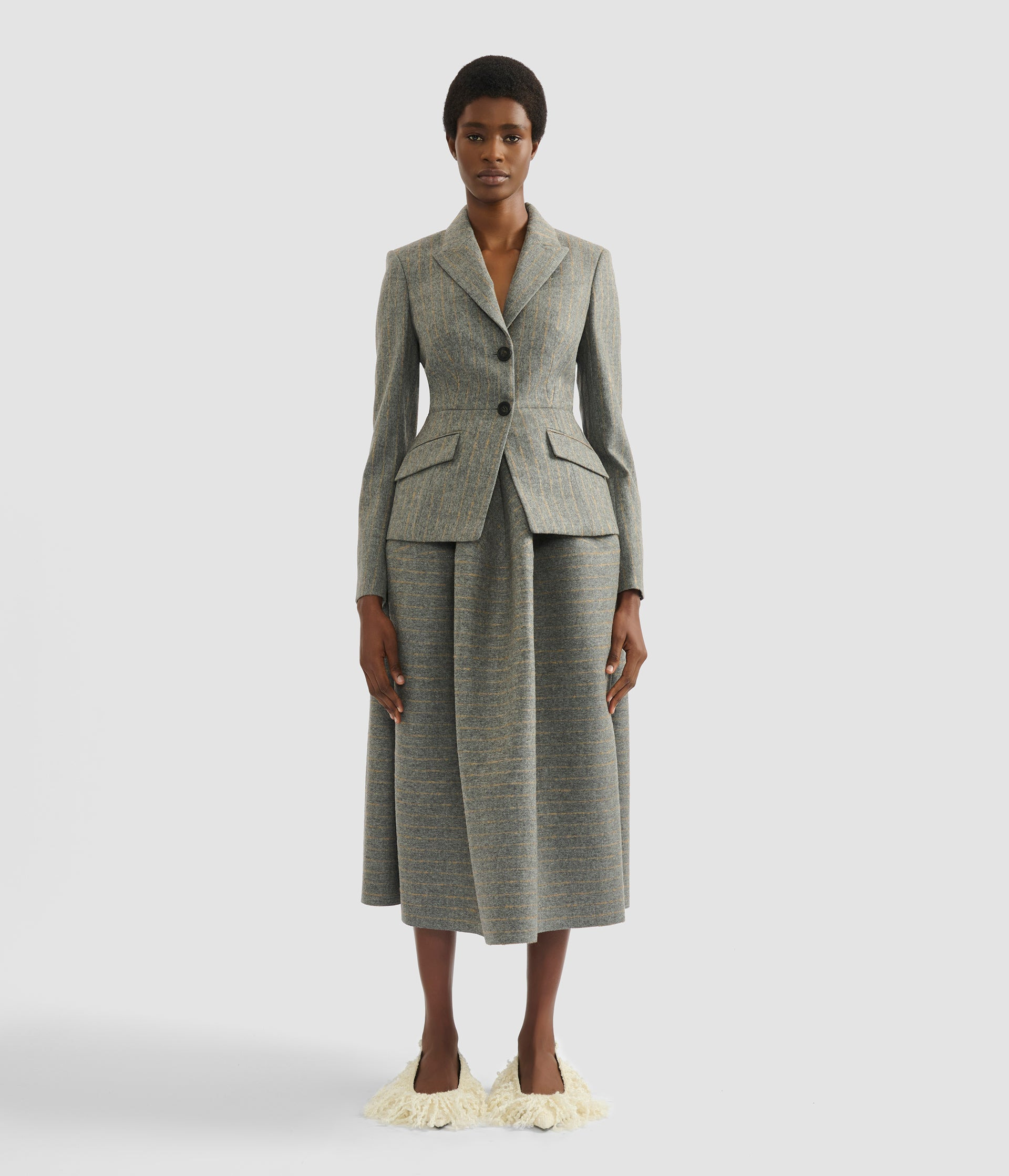 FITTED SINGLE BREASTED BLAZER - 4