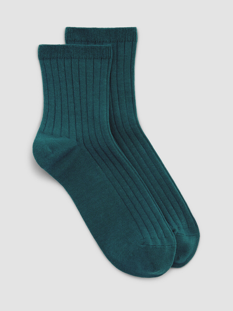 Cotton Wide-Rib Short Crew Sock 1