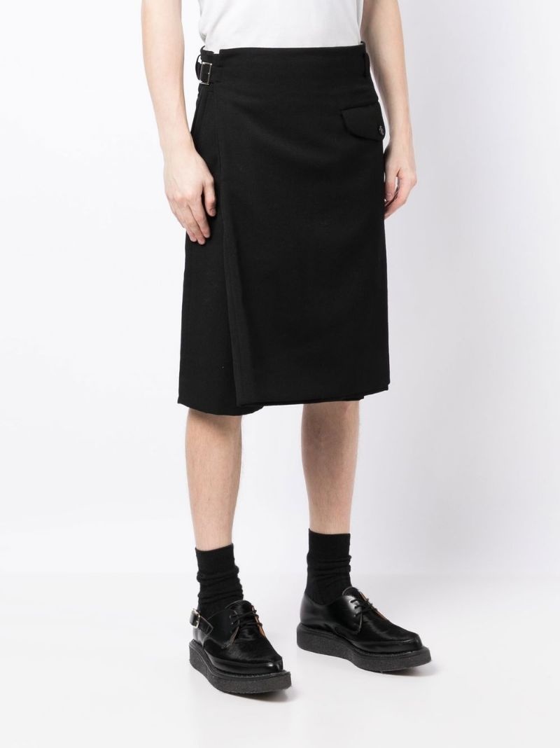 kilt-detail tailored shorts - 3