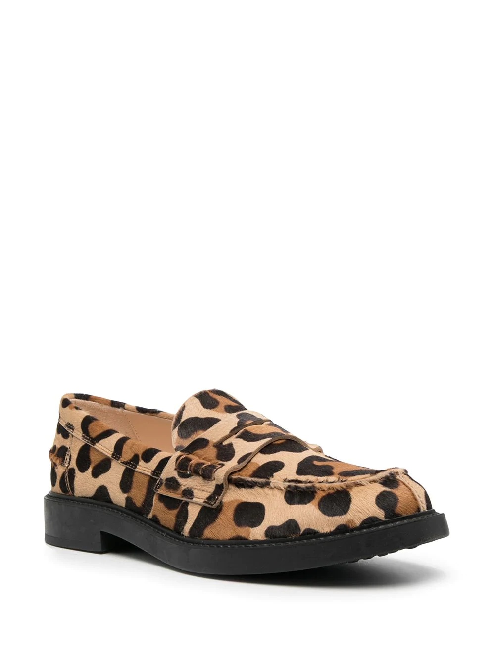 leopard-print penny loafers - 2