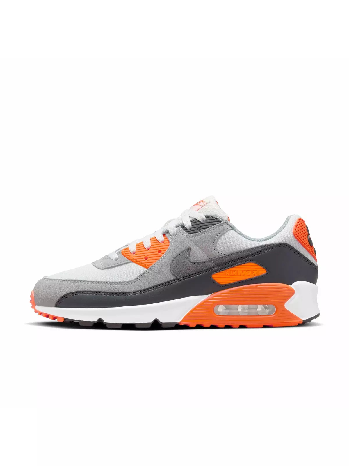 Air Max 90 "Summit White/Safety Orange/Dark Smoke Grey/Smoke Grey" Men's Shoe - 2