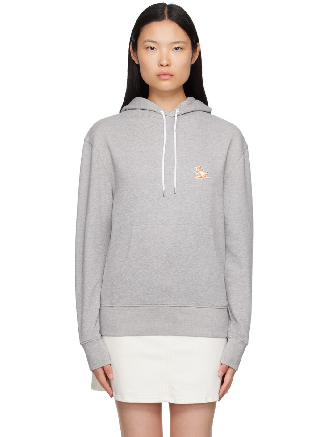 Gray Chillax Fox Hoodie - 1