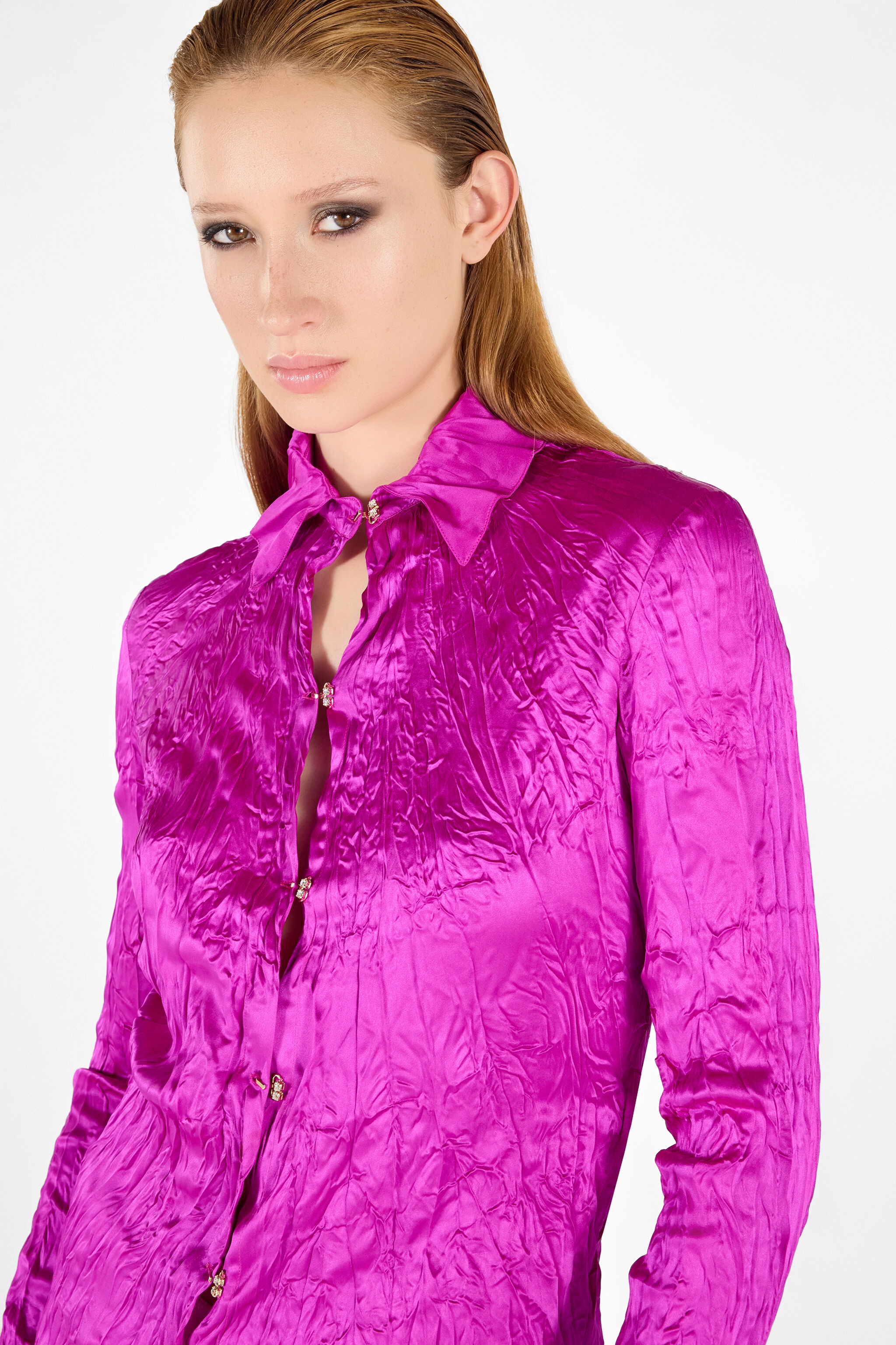 Solid Color Structured Shirt - 6