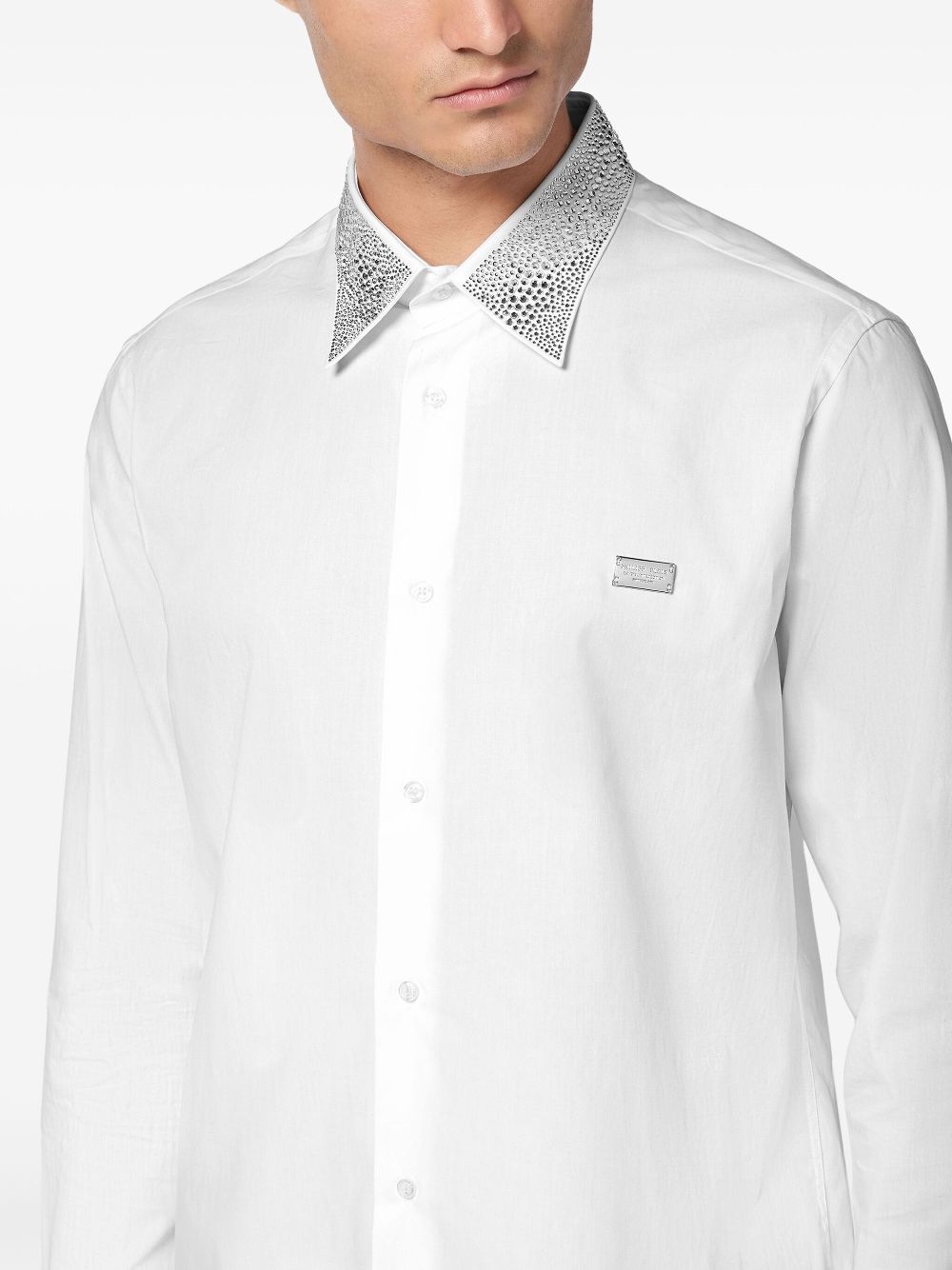 crystal-embellished shirt - 5