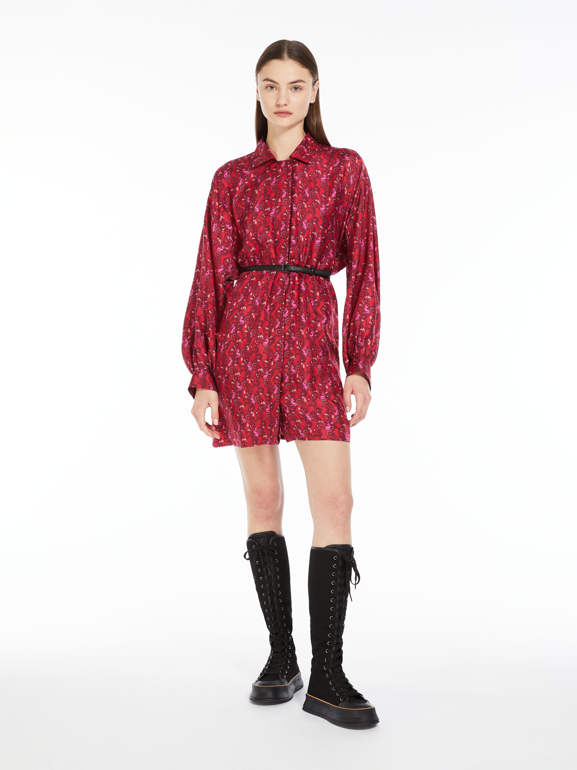 OZIO Printed silk shirt dress - 2