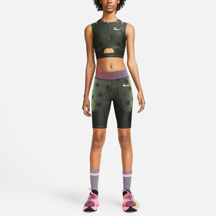 (WMNS) Nike x Off-White Crop Top 'Black Dot' CU2481-010 - 3