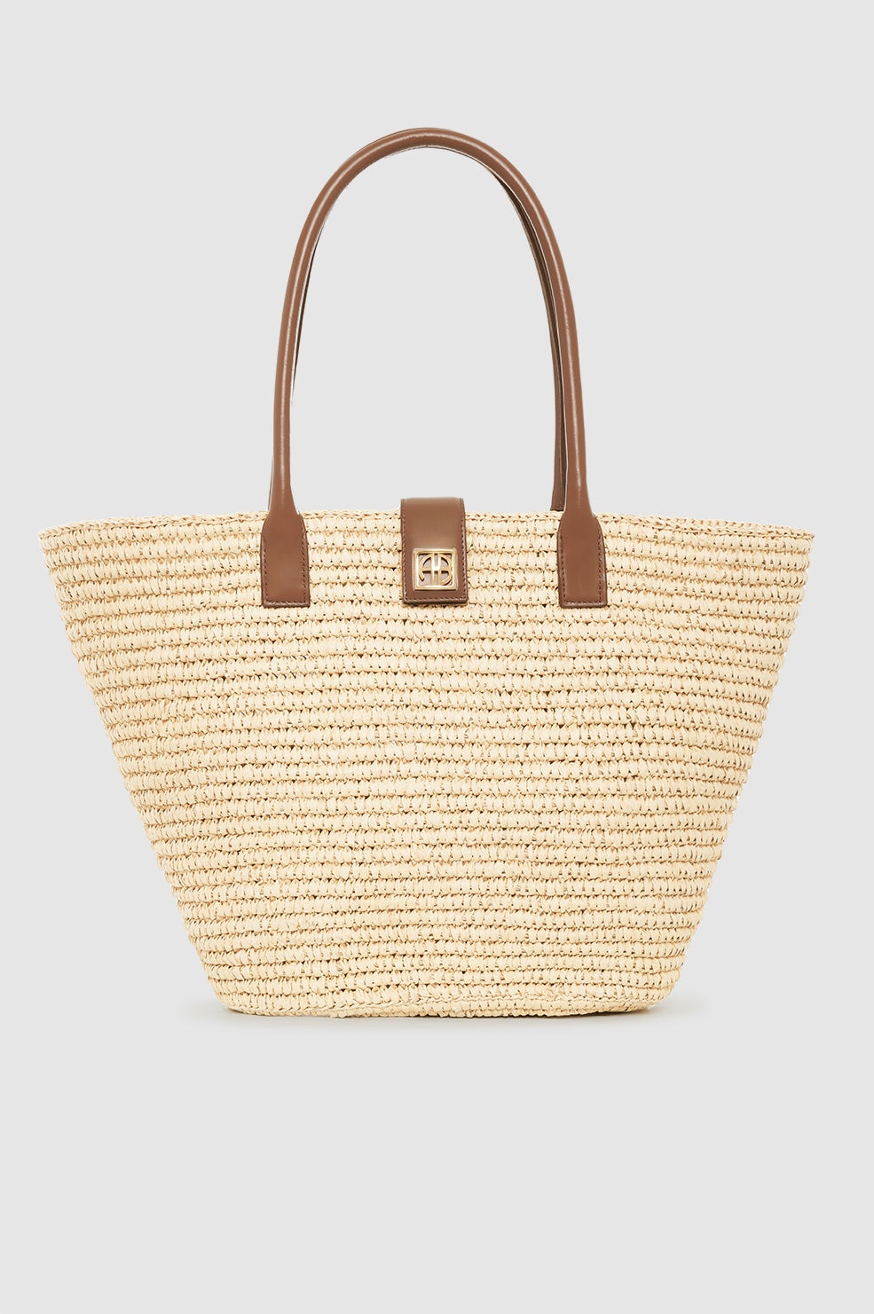 Lou Tote Monogram - Natural With Cognac - 1