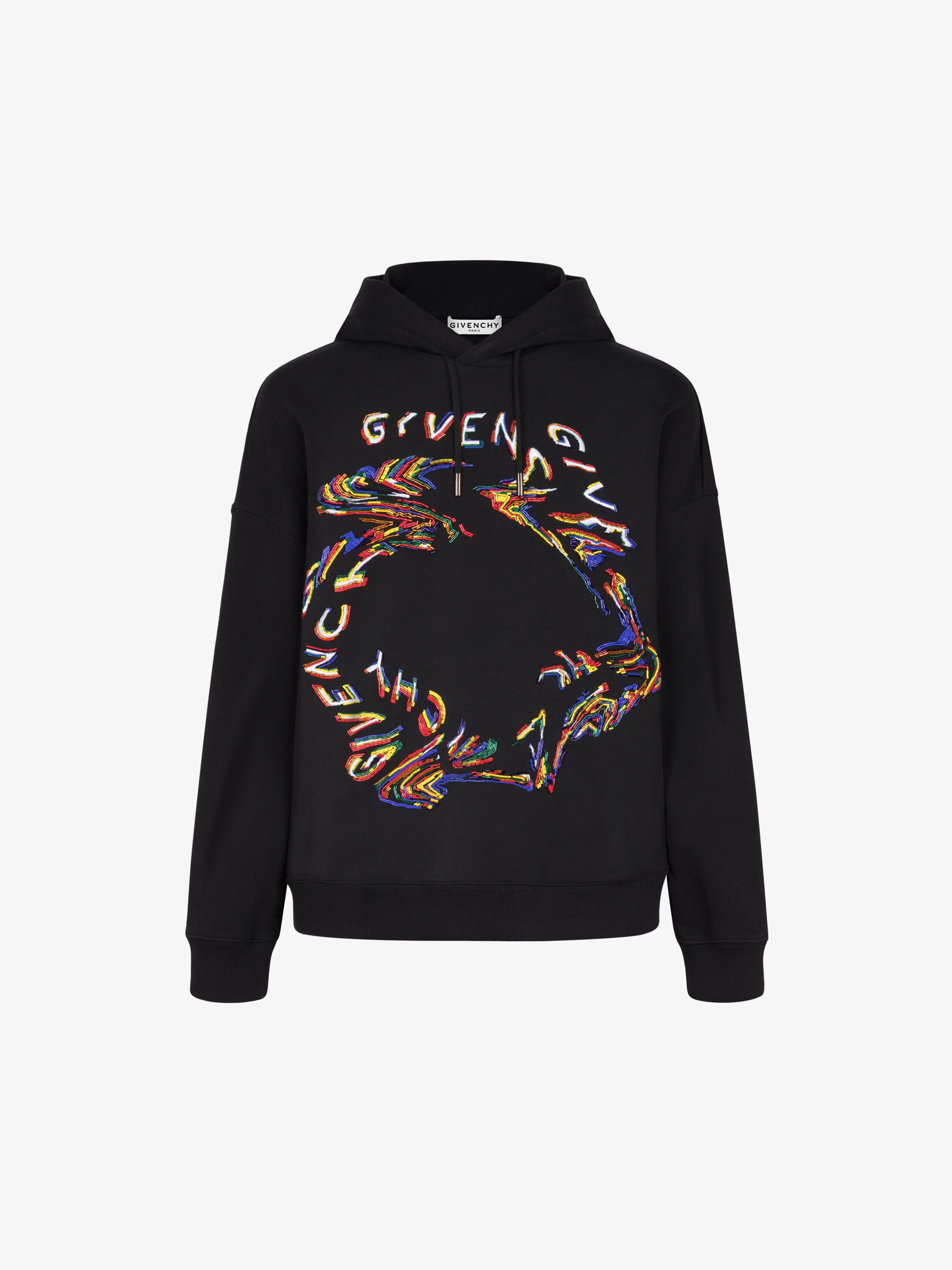 GIVENCHY Glitch embroidered hoodie - 1