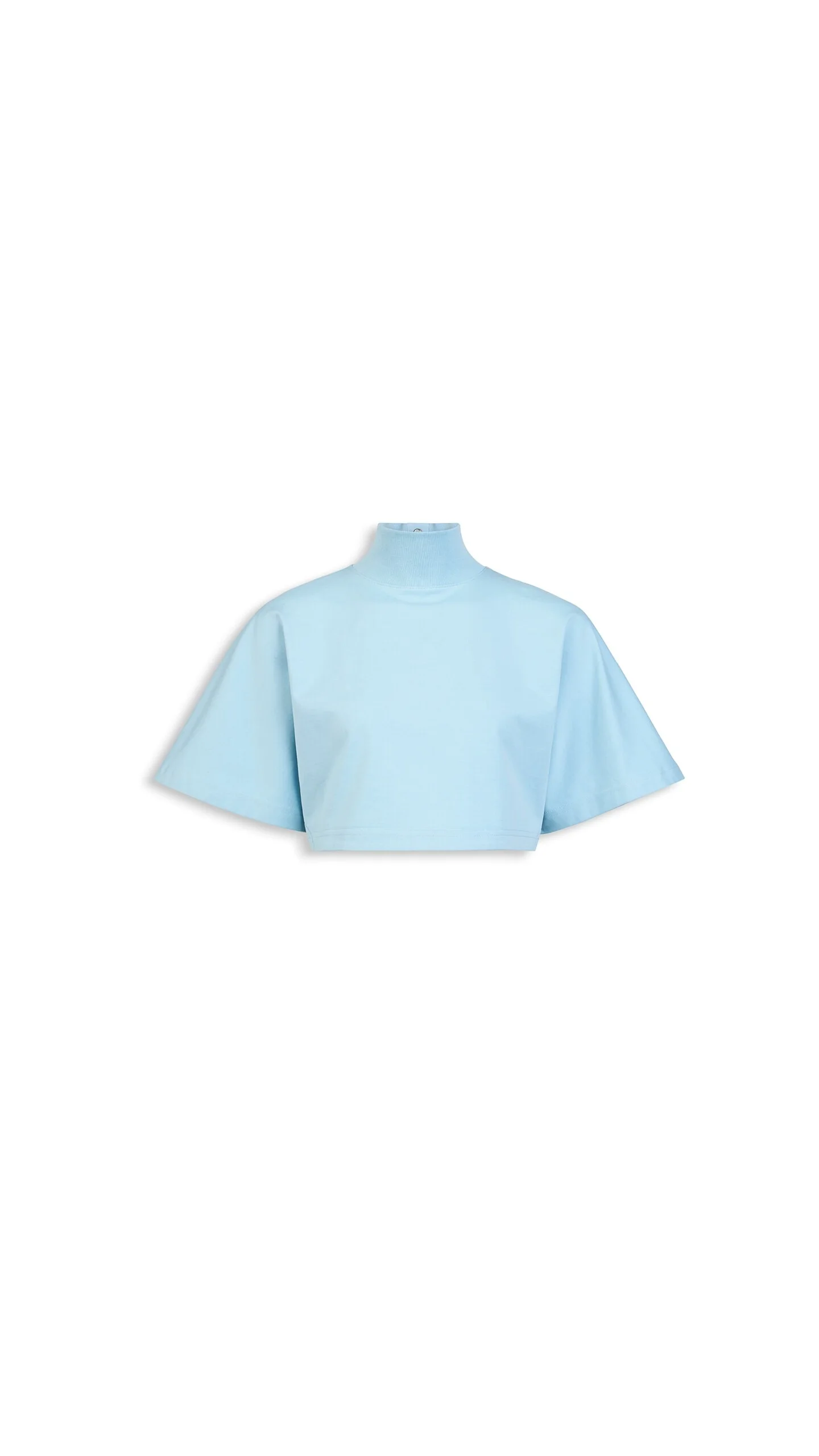 CROPPED COTTON JERSEY T-SHIRT - 1