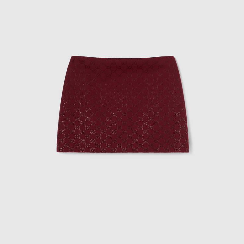 GG canvas skirt with crystals 1