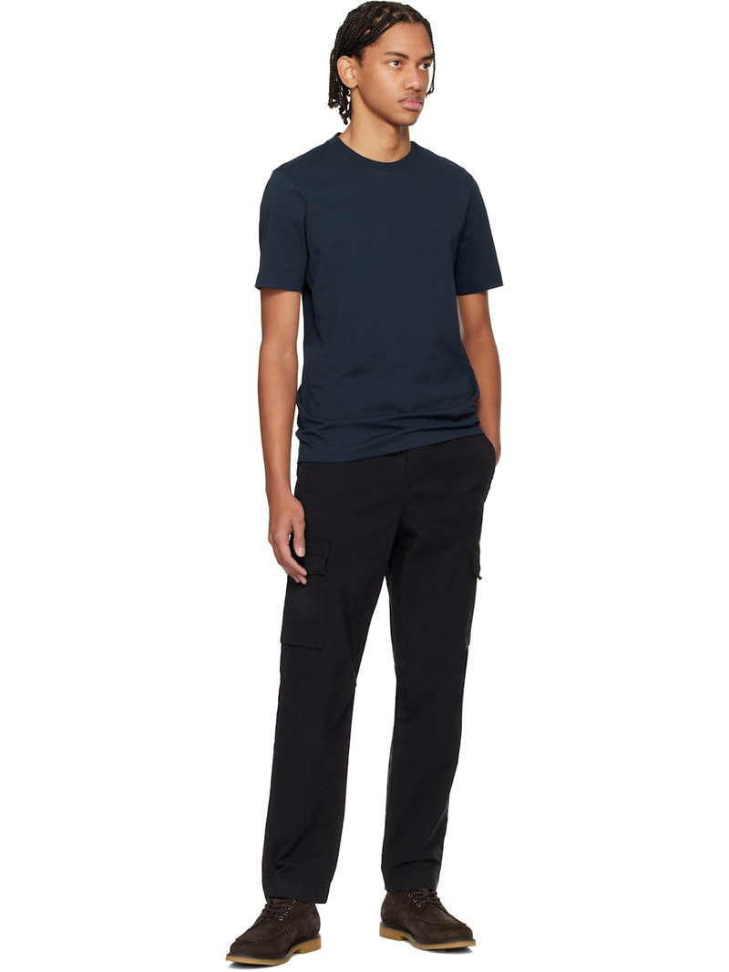 BOSS Black Cotton Cargo Pants outlook