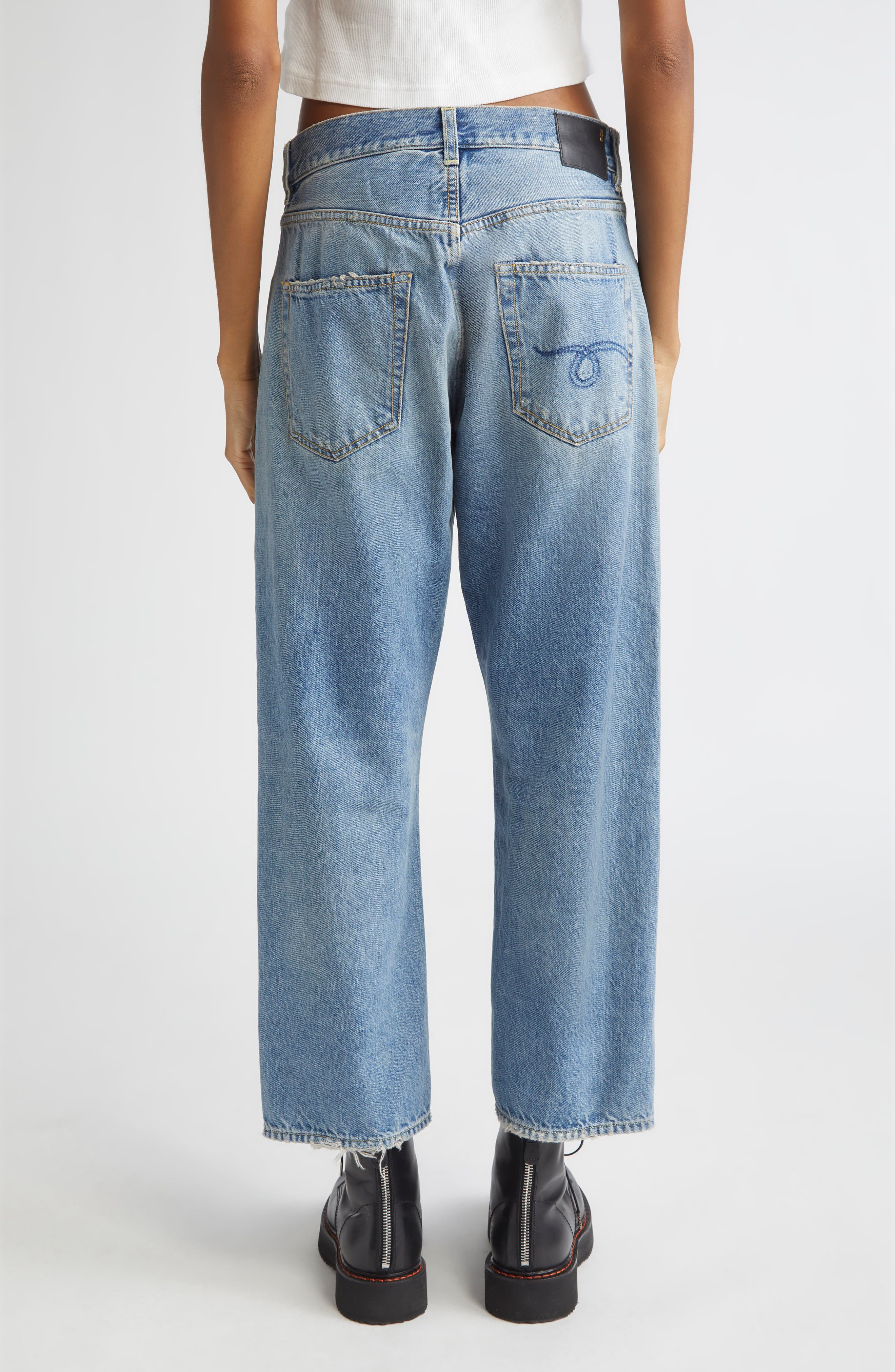R13 X-Boyfriend Jeans in Merrin Blue at Nordstrom - 3