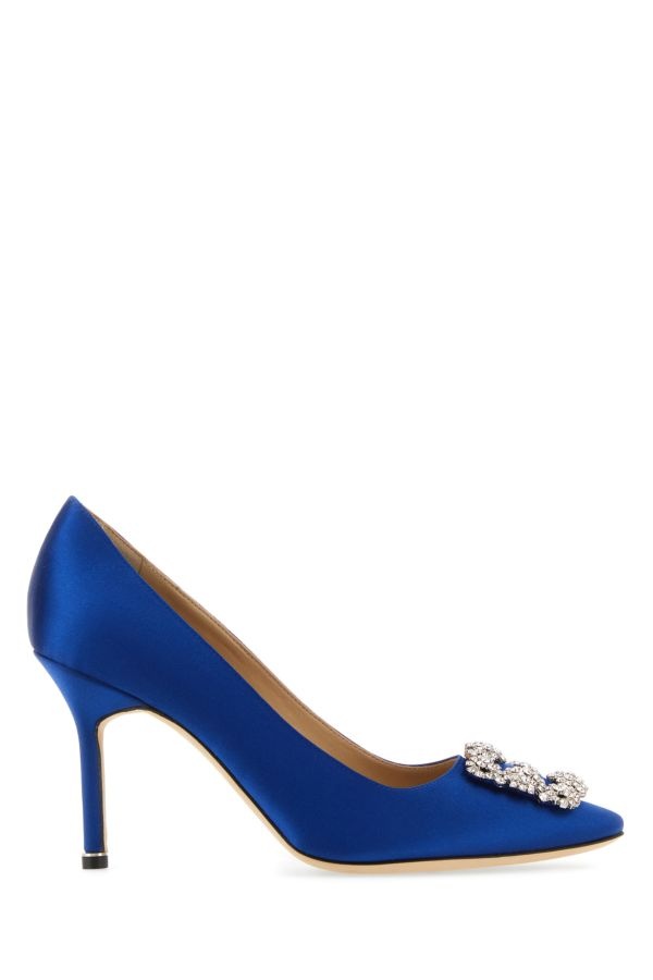 Blue satin Hangisi pumps - 1