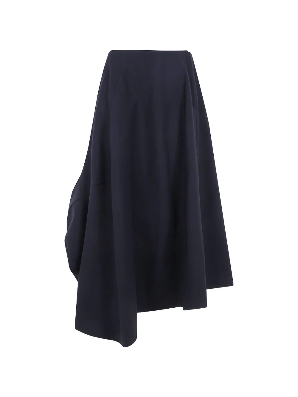 asymmetric draped midi skirt - 1