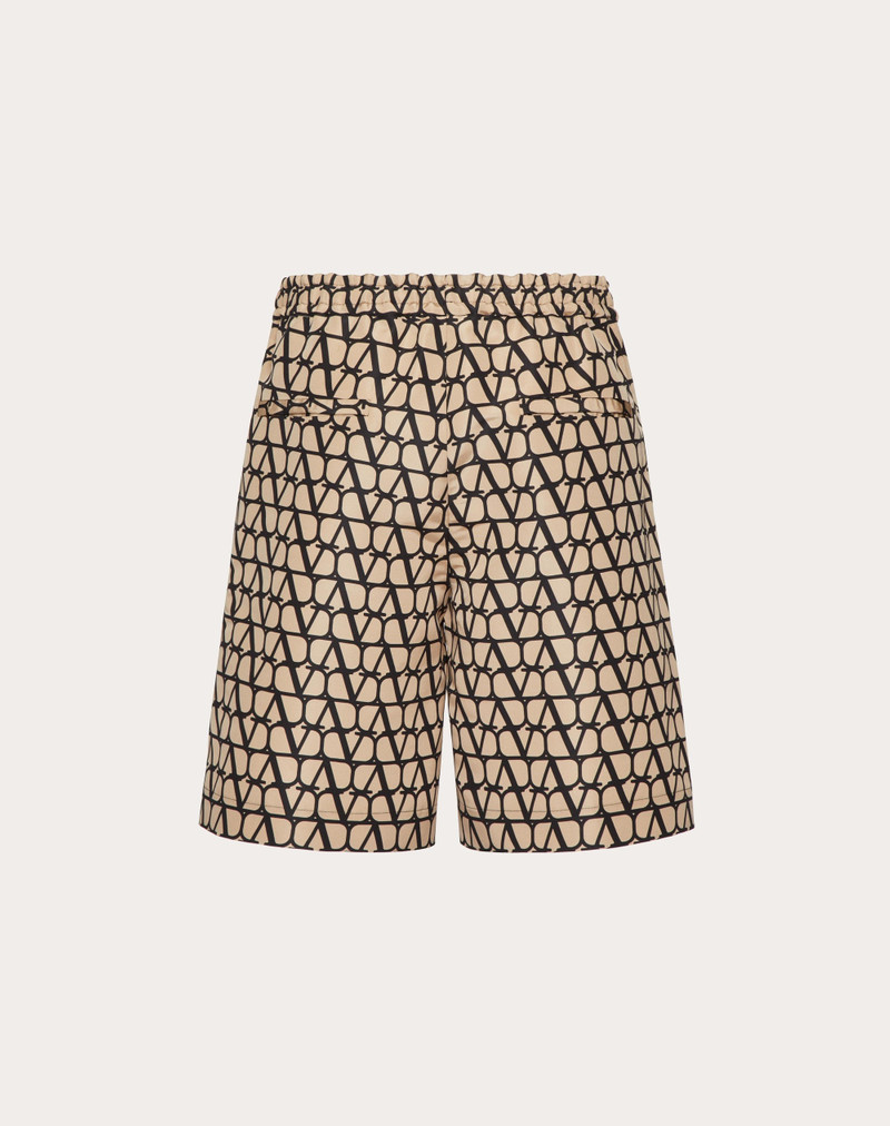 Valentino ALL-OVER TOILE ICONOGRAPHE PRINT SILK FAILLE BERMUDA SHORTS outlook