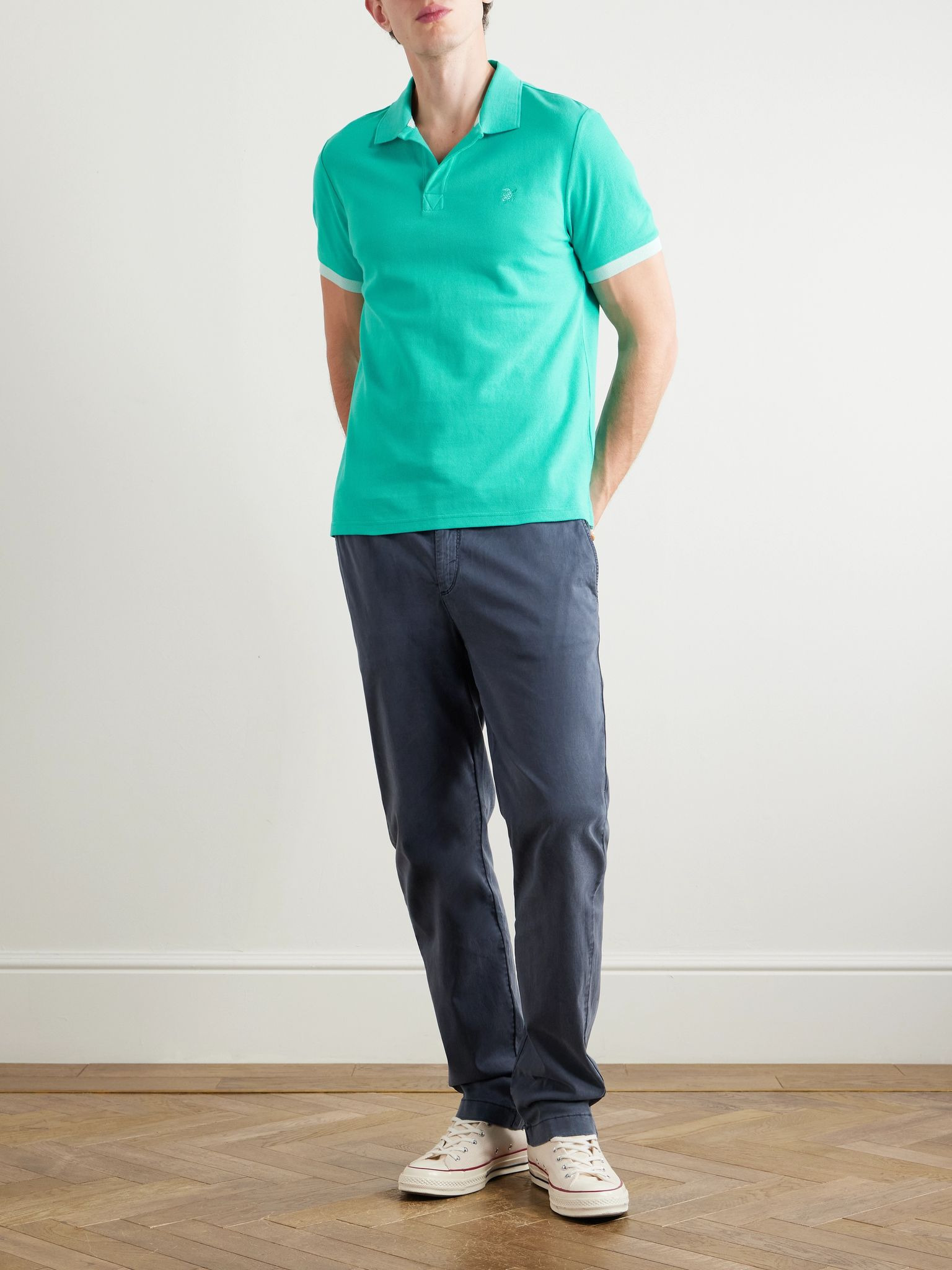 Clemence Slim-Fit Straight-Leg TENCEL™ Lyocell-Blend Drawstring Trousers Blue - 2