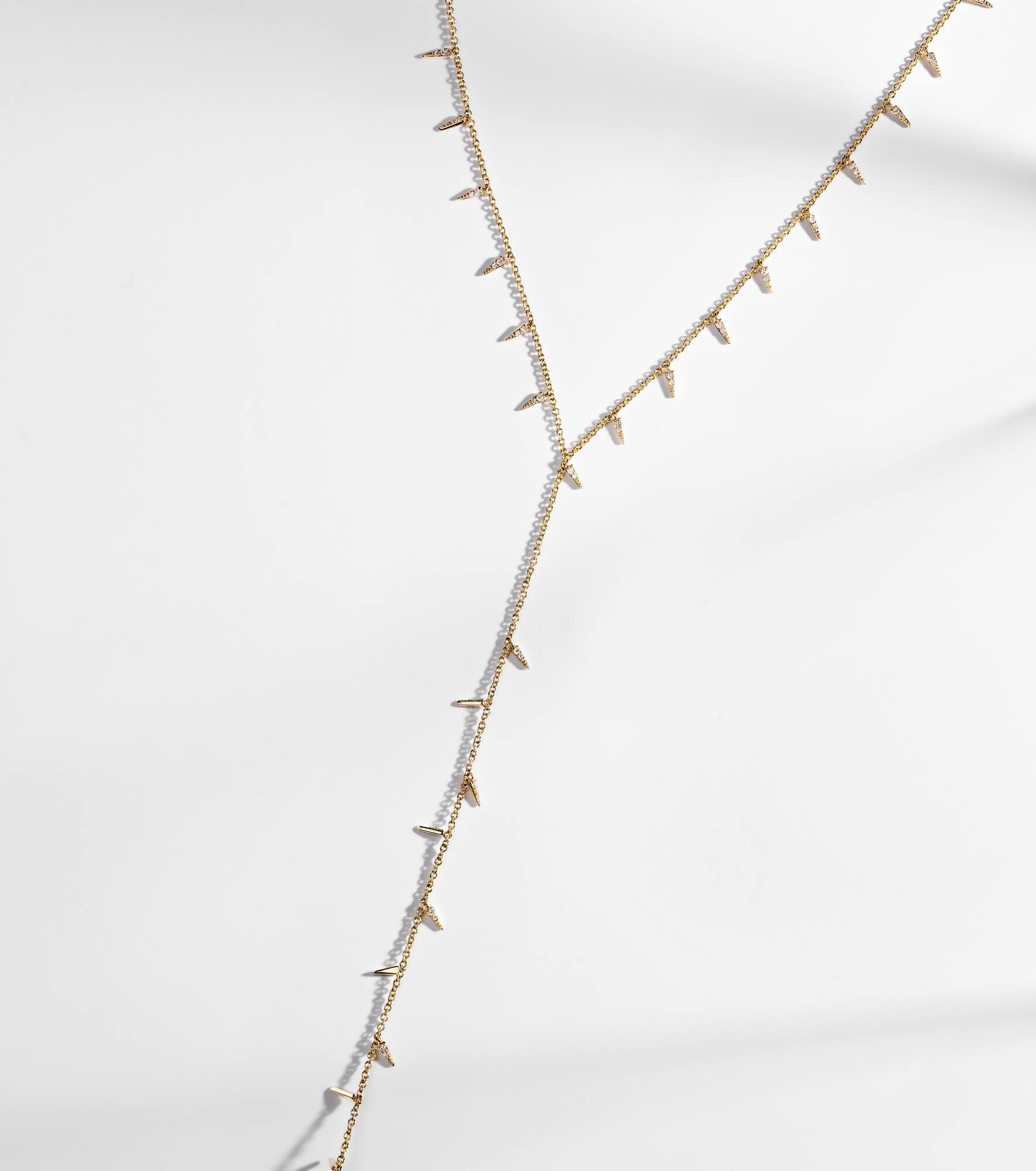 14kt gold necklace with diamonds - 5