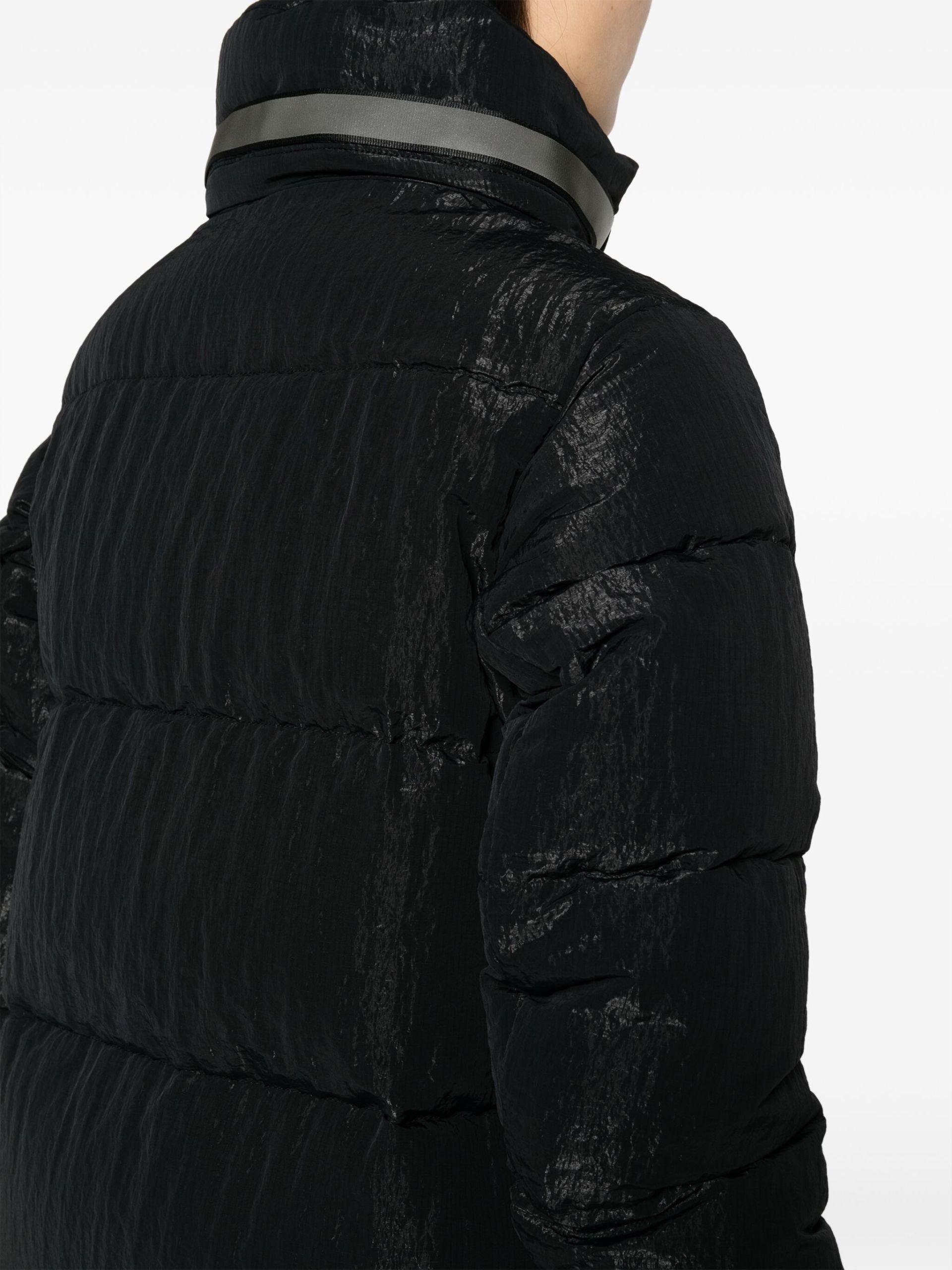 black Byward hooded quilted coat - 6